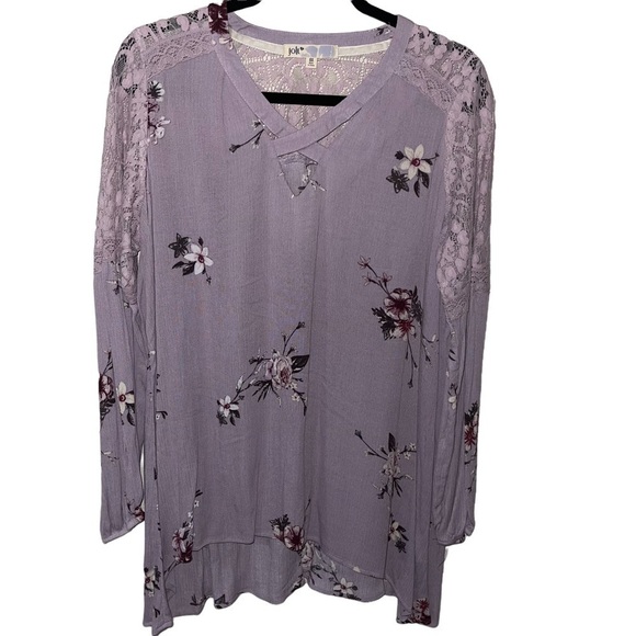𝅺jolt LAVENDER FLORAL TUNIC SIZE OX - Picture 1 of 2